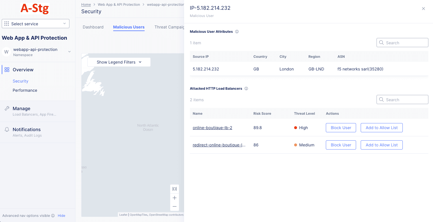 Figure: Malicious User Details