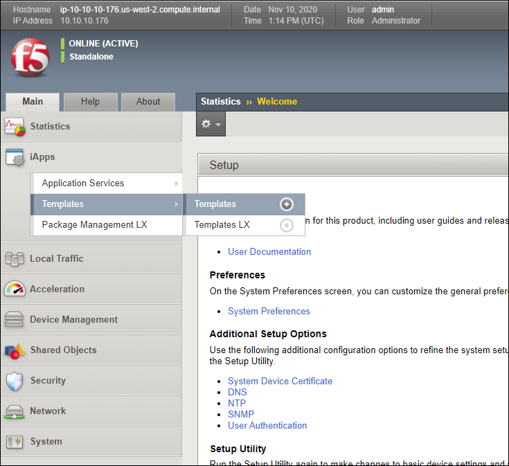 Figure: BIG-IP iApp Templates